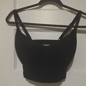 Black Strappy Crop Top